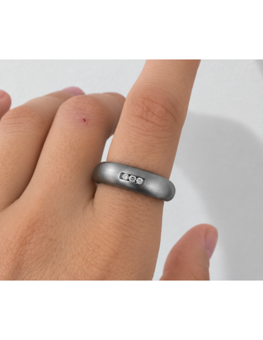 Anillo acero arenado con 3 zc