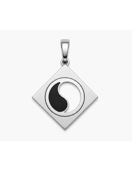 Dije acero ying-yang basculante de 27mm