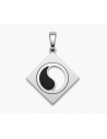 Dije acero ying-yang basculante de 27mm