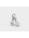 Dije doble  con piedras 5mm x 14mm