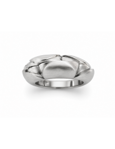Anillo mitad liso, mitad...