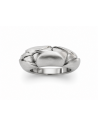 Anillo mitad liso, mitad arenado asimetrico