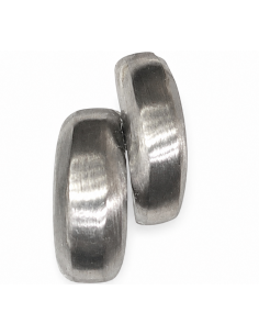Dije doble arenado 8mm x 16mm