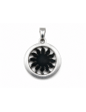 Colgante acero sol en circulo