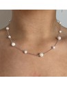 Collar perlas de cultivo de rio rod.7.5 x 5.3  2 tamaños x 45 cm