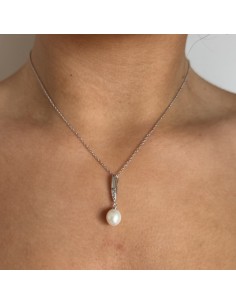 Collar dije barrita c/perla... 2