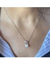 Collar dije en cruz cz y perla