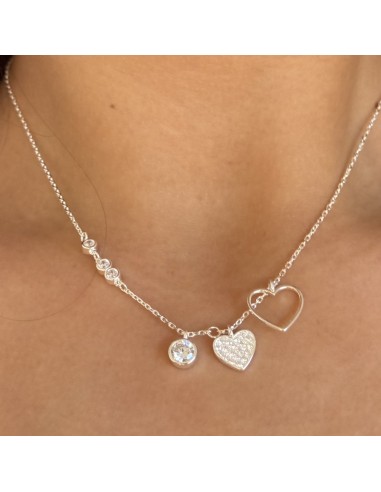 Conj. Tipo collar c/ corazones y zc...