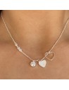 Conj. Tipo collar c/ corazones y zc red.engarce ingles