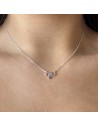 Conj.  Incorporado con infinito s/ piedras y mini corazon colgando 42cm