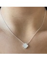 Conj. Con dije tipo flor Van Cleef c/zc y nacar