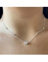 Conj. Tipo collar con zc y dije central 7,5mm engarce ingles