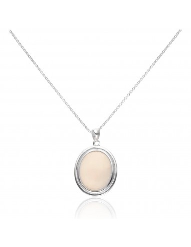 Conj. c/dije oval de piedra lunar...