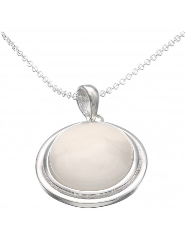 Conj. c/dije oval de piedra lunar...