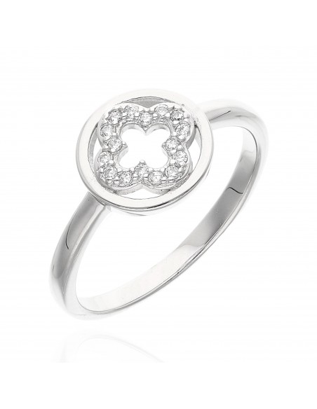 An. Tipo flor de Van Cleef rodinado con circulo