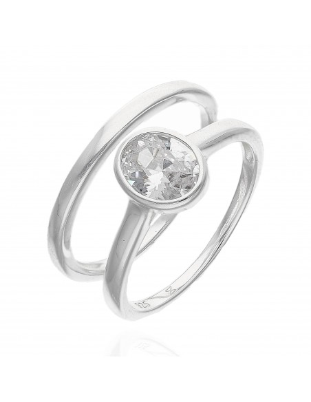 An. solitario oval c/alianza