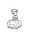 Medalla oval LOVE con mosqueton