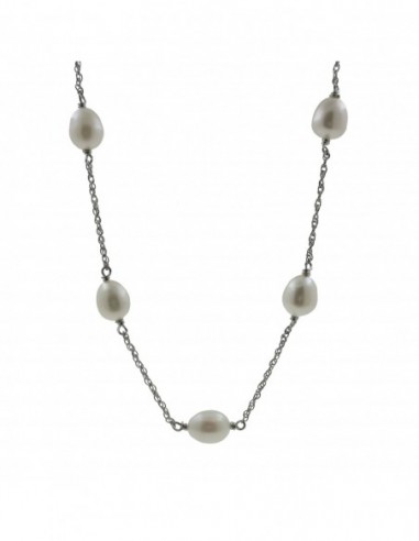 Collar c/11 perlas cultivo de rio 7.2mm