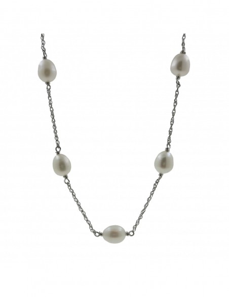 Collar c/11 perlas cultivo de rio 7.2mm