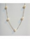 Collar perlas de cultivo de rio 6mm veneciana rodinado