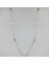Collar c/5 perlas de cultivo de rio de 7  eng/ing rodinado