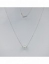 Collar perla de cultivo de rio pasante rodinado  7.5MM