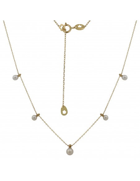 Conj .oro 18k c/perlas cultivada mini