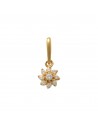 Dije flor c/piedras 18k