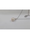 Collar 2/largos c/perla de rio y zic rodinada