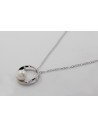 Collar minimalista c/perla cultivada 6-6.5 rodinado